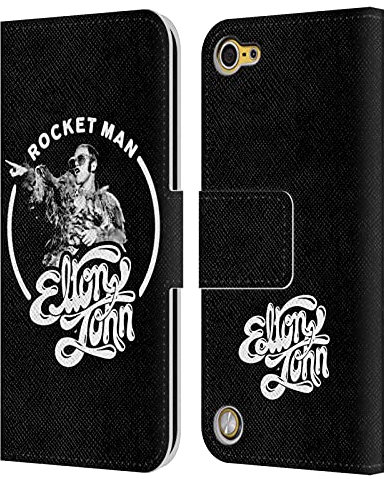 Head Case Designs Offizielle Zugelassen Elton John Schluessel Kunst 2 Rocketman Leder Brieftaschen Handyhülle Hülle Huelle kompatibel mit Apple iPod Touch 5G 5th Gen