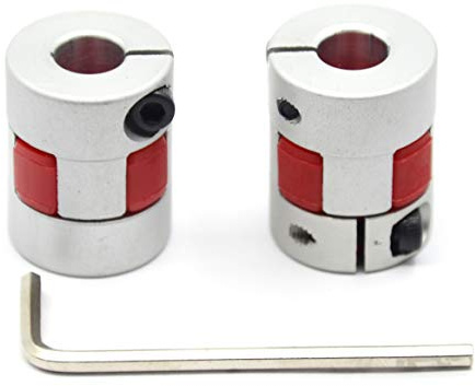Befenybay 2PCS 8mm to 8mm Aluminium Plum Flexible Shaft Coupling Diameter 20mm Length 25mm Connector Flexible Coupler for 3D Printer CNC Machine and Servo Stepped Motor（8x8mm）