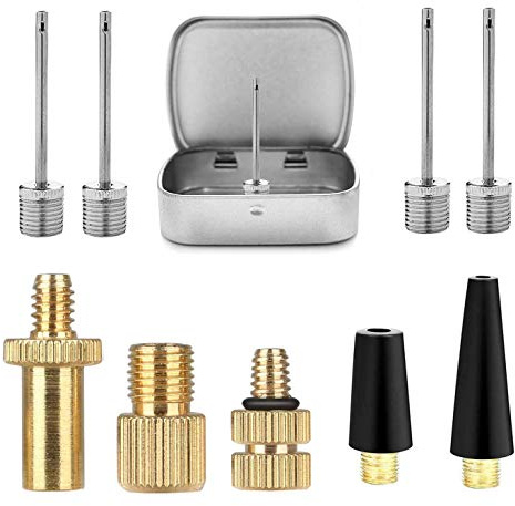 HDNNC Bicycle Valve Adapter DV AV SV Converter, Ball Pump Needle, Inflation Needle, Air Pump Needle Set for All Bike, Sports Ball and Inflatable Equipment 10PCS