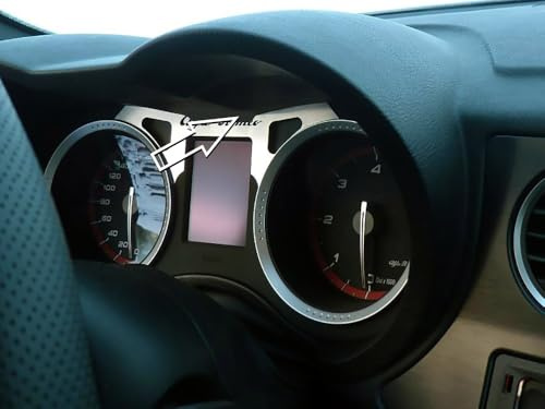 Interieur Stahlabdeckung für Alfa_Romeo 159 & BRERA & SPIDER (939) - 1 Stück Warn- und Kontrollleuchten Platte Zubehör Edelstahl Gebürstet Blenden Cockpit Dekor