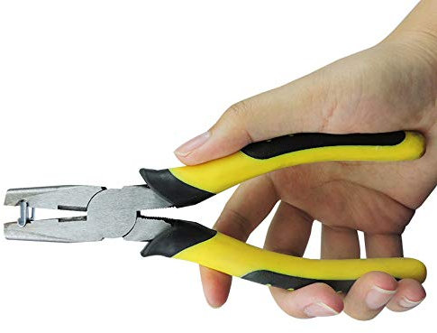 17,5 cm Hog Ring Zange, Powertool 1 Stück Crimpen Löten Fugen Schweißen Reparatur Handwerkzeuge Draht Zaun für Hühnergitter Käfig, mehrfarbig