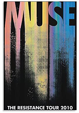 GNKIO Muse Concert Poster Poster Dekorative Malerei Leinwand Wandkunst Wohnzimmer Poster Schlafzimmer Malerei 12x18inch(30x45cm)