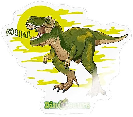Spreadshirt Dinosaurier Tyrannosaurus Rex T-Rex Roar Sticker, max. 10 x 10 cm, 10 x 10 cm, Transparent glänzend
