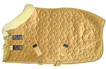 Kentucky - Couverture d'écurie Velvet - 160gr - Jaune foncé - 130/183