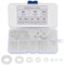 650 Pcs Nylon Washers, White Flat Plastic Spacers, Assorted Round Tap Seals Gaskets Rings for Plumbing, Screws Bolts, 5-20mm, M2/M2.5/M3/M4/M5/M6/M8/M10