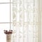 SLOW SOUL 2er Set europäische Klassische Vorhänge Gardinen für Wohnzimmer Schlafzimmer mit Ösen durchsichtig, Bestickt Fenstervorhänge weiß, 137 x 244 cm (B x H)