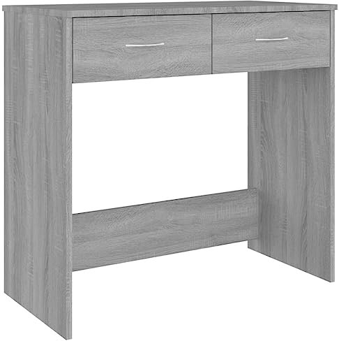 vidaXL Schreibtisch Computertisch Arbeitstisch Bürotisch PC Tisch Büro Laptoptisch Büromöbel Arbeitszimmer Grau Sonoma 80x40x75cm Holzwerkstoff