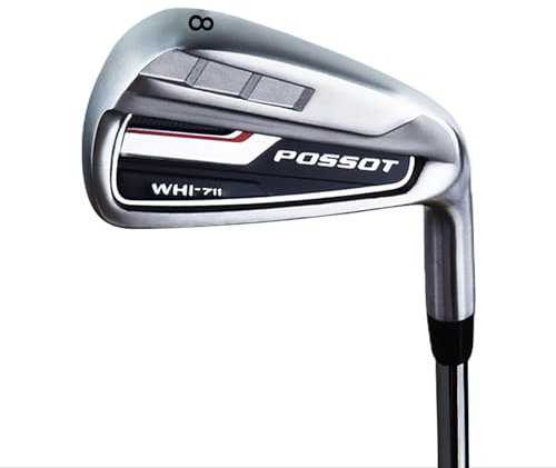 POSSOT Golf-Eisen individuell, Golf-Eisen Set für Herren (5,6,7,8,9 und Piching Wedge oder Golf Hybrid Rechtshänder mit Regular Flex Steel Shaft, 8