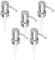 Puooifrty 5Pcs Stainless Steel Soap Pump Replacement 28 Teeth Metal Nozzles Lotion Dispenser