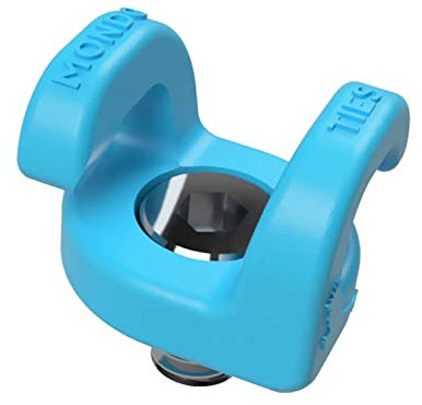 KONDOR Blue Mondo Ties Camera Cable Management Clips, 1/4-20 Mounted, Holds 2-3 Cables, Supports 20lbs, Blue (5-Pack) with Mini EVA Case