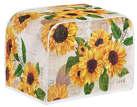 STUOARTE Sunflower 2 Slice Toaster Cover Dustproof Waterproof Personalized Decor Toaster Microwave Cover