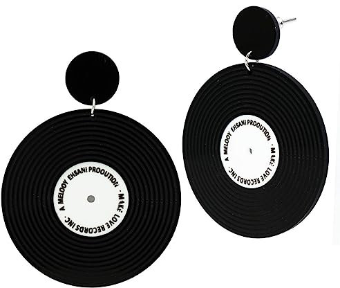 Soul-Cats lustige Statement Ohrringe als Schallplatte Vinyl Disc