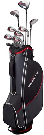 Wilson Tour Velocity Complete Golf Set with Stand Bag - Men's Right Hand, Regular Flex, Black/Red