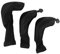 Graootoly Schwarze Golfschlägerhauben Driver 1 3 5 Fairway Schlägerhauben für Golf passend für alle Fairway- und Driver Clubs 3 Stück