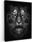 MuchoWow© Bilder 50x70 cm Wohnzimmer Deko Modern Wandbild Foto auf Leinwand Bild Schlafzimmer Room Decor Geschenke Tiger - Tiere - Schwarz und Weiß - Porträt - Wildtiere