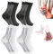 Yeria 2 Paar Orthopädische Kompressionssocken, Kompressionssocken gegen Fersensporn und Plantarfasciitis, Neuropathie Knöchelbandage, bei Schwellungen (S/M, Schwarz) (S/M, Schwarz und Gelb, 2Paar)