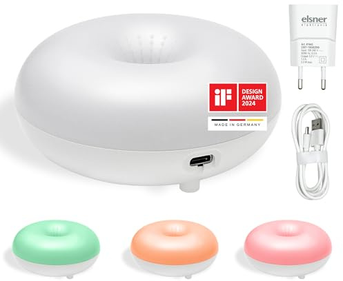 ELSNER ELEKTRONIK Air Vision CO2 Melder - Echtzeit CO2-Ampel mit Warnton | Edles Luftqualität Messgerät mit USB-Anschluss flexibel einsetzbar – Smart Home Kohlenstoffdioxid Melder Made in Germany