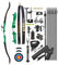 surwolf Takedown Recurvebogen Set für Erwachsene,Wettkampf Recurvebogen,66/68/70,16~40lb,Sportbogen,Langbogen,Jagdbogen（Grün Links,70-24lbs）
