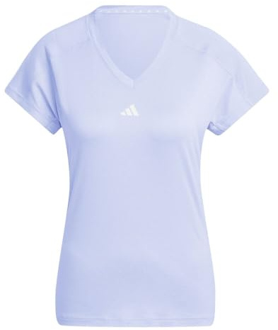 adidas Women's AEROREADY Train Essentials Minimal Branding V-Neck Tee, Blue Spark, XXS