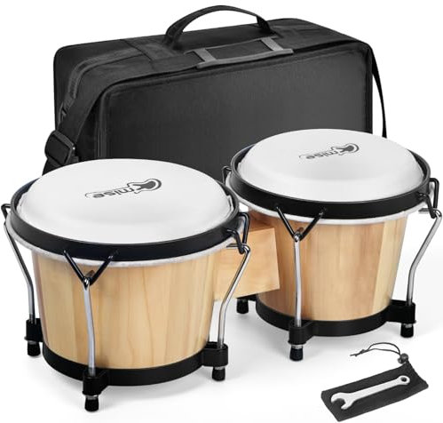 Bongo Drums Schlaginstrument aus Holz, 15,2 cm und 17,8 cm