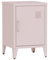 sweeek - Table de Chevet en Acier Rose. 1 Porte. casier