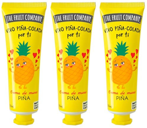 The Fruit Company Crema de Manos Piña Pack de 3ud con Aloe Vera y Camomila 50ml