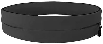 IndoTeam Laufgürtel für Handy und kleines Zubehör – Laufgürtel für Damen und Herren – Laufgürtel, Handyhalterung, Übungs-Hüfttasche, Lauf-Handyhalterung, Gürtel-Schlüsselclip, Schwarz , Small 26” – 29