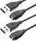 2Pcs Kompatibel mit Garmin Ladekabel Kompatibel mit Garmin Vivoactive 5 4 3 3s 4s Ladegerät Kompatibel mit Garmin Uhr Ladekabel 1m USB Schnelles Ladekabel Tragbares Uhr Ladegerät