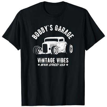 Bobby's Garage Hotrod Car Design für den Namen Bobby T-Shirt