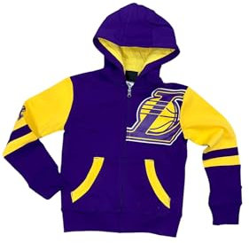 NBA Felpa con Cappuccio e Tascone dei Los Angeles Lakers Originale Youth. Taglie dalla S-8anni alla XL-20anni (IT, età, 18 Anni, Viola)