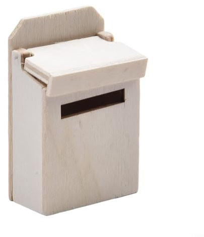 Niedlicher Kleiner Blanko-Holzbriefkasten, eine hervorragende Ergänzung, um die Attraktivität Ihrer DIY-Kreationen zu erhöhen (natürliche Farbe)
