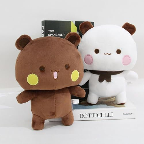EIMZU Bubu Dudu Kuscheltier, 2pcs Dudu Bubu Panda Kuscheltier, Bezauberndes Weiches Plüschtierkissen, Bär Panda Bubu Dudu Kuscheltier, Geburtstagsfeiergeschenke