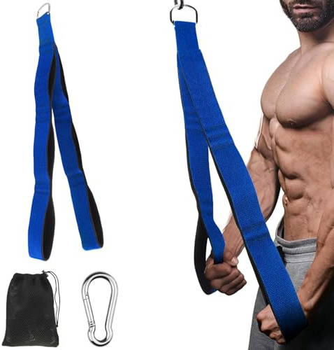 AGOISET trizepsseil für Fitnessstudio mit größerem Bewegungsbereich, 3 Segmente & gepolsterte trizeps Seil, kabelzug zubehör für effektives Herunterziehen, Krafttraining Und Erhöhen Kraft Oberkörpers