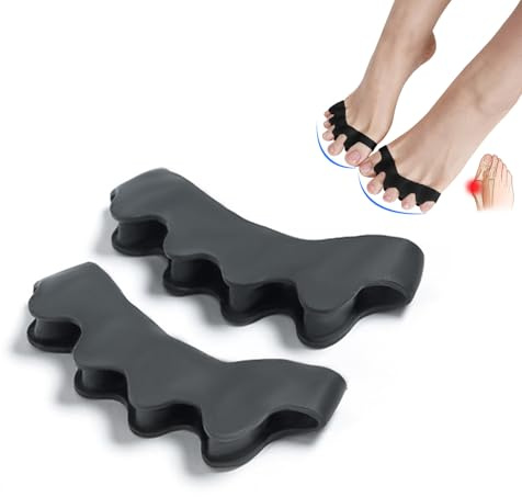 Galenecx Schlauchbandagen Silikon Zehenspreizer, Zehenspreizer Hallux Valgus, Zehenstrecker Wiederverwendbar, Extrem Elastisch Zehenstrecker, Verhinderung von Reibung und Druckentlastung