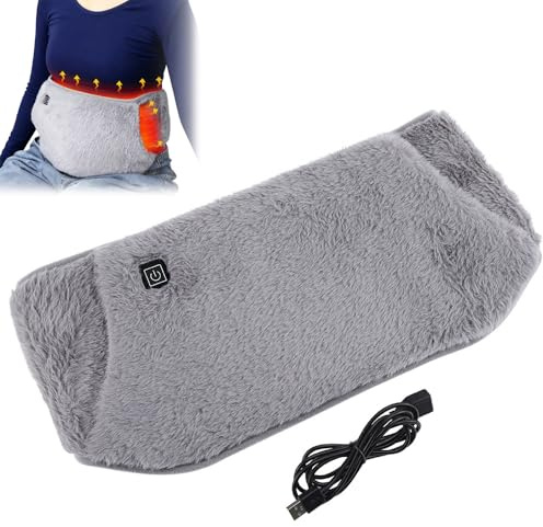 Electric Waist Belt Heating Pad, 105x20CM Period Heating Waist Belt Wrap with 3 Heat Levels & Adjustable Straps, Portbale & Washable Electric Heated Pad for Back Warmer, Period, Pain Relief