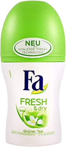 3 x Fa Deo Roll-on für Frauen Fresh & Dry Green Tea - 50 ml