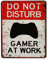 Blechschild DO NOT DISTURB GAMER AT WORK Türschild Deko Gamer Zimmer 25x20cm