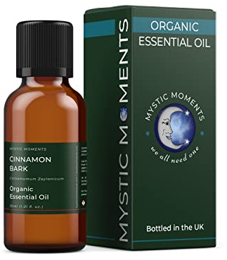 Mystic Moments | Organic Cinnamon Bark Essential Oil 30ml - Pure & Natural Oil for Diffusers, Aromatherapy & Massage Blends Vegan GMO Free