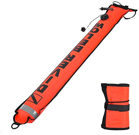 Tbest Tauchboje Mit Gummiband,Tauchboje,Tauchboje 4Ft Signalboje Dekoboje Hohe Sichtbarkeit Boje Aufblasbares Schwimmboje Markierungsboje Tauchen Boje Marker Zum
