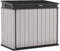 Keter Premier XL Outdoor All Weather Deck Backyard Patio Garden Shed Container with Lid, Light Grey