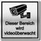 Achtung Videoüberwachung Schild UV Druck 12 x 12cm - 3mm Aluverbund - Made in Germany - Art.Nr. 2111