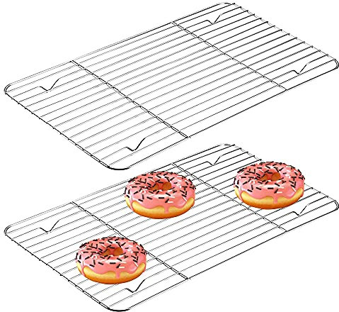 2 Stücke Kleiner Grillrost Aus Edelstahl,Edelstahl Backgitter,Auskühlgitter Kuchengitter,Abkühlgitter Klein,Kühlgitter Zum Grillen,Kann In Ofen,Geschirrspüler,Backen,Kühlen Verwendet Werden