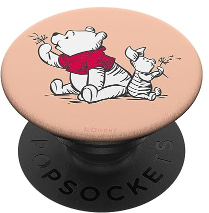 Disney Winnie the Pooh and Piglet Dandelion Pink PopSockets Adhesive PopGrip