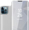 cadorabo Coque Compatible avec Apple iPhone 13 en Agate Argent - Housse Protection Miroir Clear View - Pochette de Protection avec Fonction de Support Protection à 360 Degrés