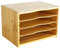 WKWKER Bac à Courrier En Bambou Avec 3 étagères réglables Organisateur De Bureau, Bac à Papier à 3 Niveaux Pour Le Bureau, La Maison, L'étude, Le Rangement De Bureau (Couleur Naturelle)