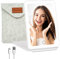 FUNTOUCH Rechargeable Travel Makeup Vanity Mirror with 72 LED Lights, Portable Lighted Makeup Beauty Mirror, 3 Lighting Modes, Dimmable Touch Screen, Tabletop Folding Cosmetic Mirror with Storage Bag