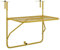vidaXL Balkontisch Klappbar Balkonhängetisch Hängetisch Klapptisch Gartentisch Tisch Balkon Beistelltisch Balkonklapptisch Golden 60x40cm Stahl