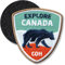 Klettpatch - Kanada Canada Explorer/Klett-Patch gestickt 61 x 55 mm/Klett Patch Patches Abzeichen Applikation auf Kleidung Rucksack/Bär Wildnis Outdoor Reiseführer/Club of Heroes