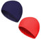 2 Pieza Gorro de Natación Piscina Mujer y Hombre Gorro de Piscina para Pelo Largo y Corto Gorros de Baño Impermeable Suave y Cómodo（azul marino + rojo）