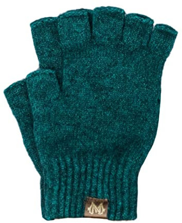 Noble Wilde, Possum Damen/Herren Handschuhe ohne Finger, 40% Possum, 53% Wolle, 7% Seide (Petrol, L)